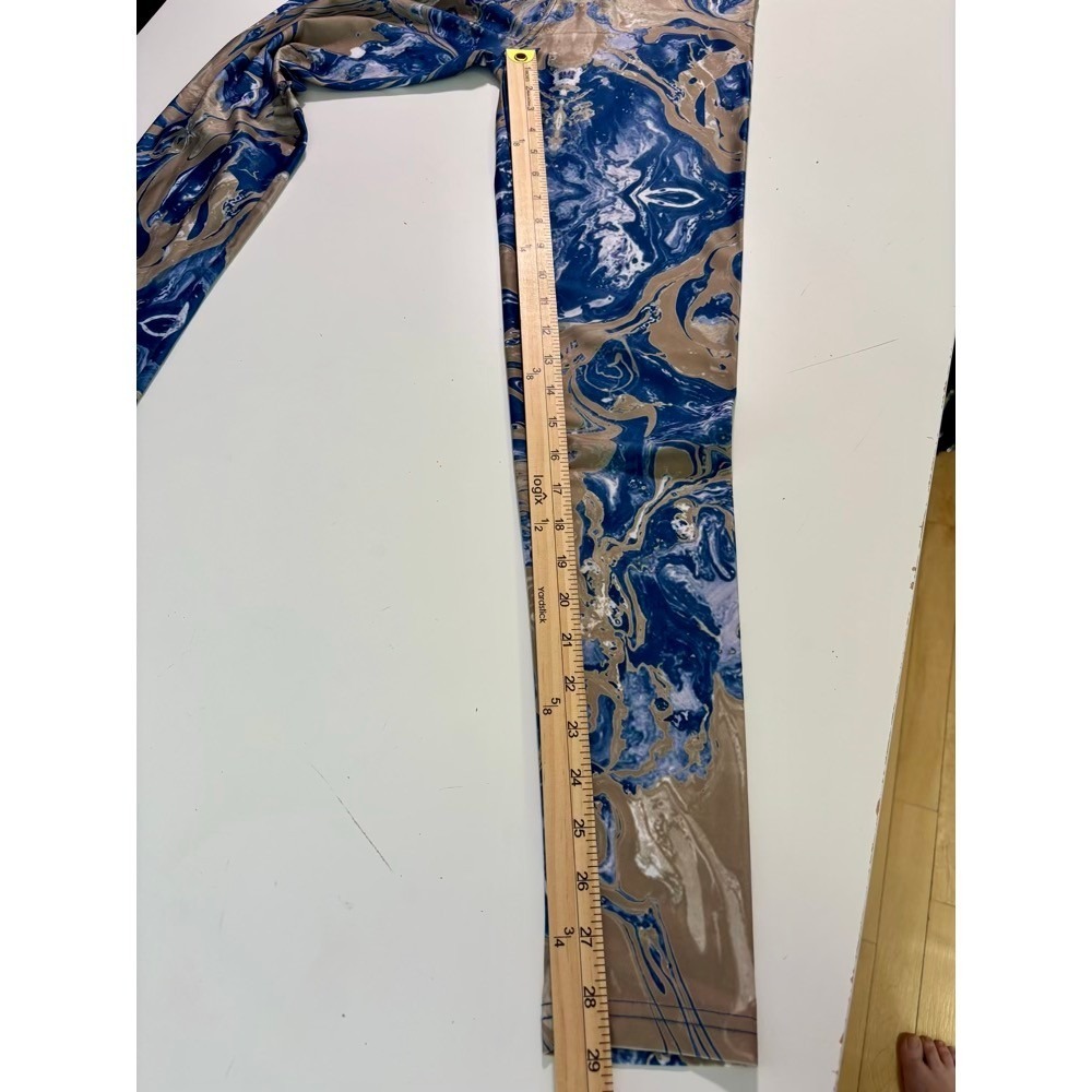 MLB‎ Milwaukee Brewers Marble Swirl Leggings Sz M Baseball Athleisure Comfy Gym - Picture 9 of 14
